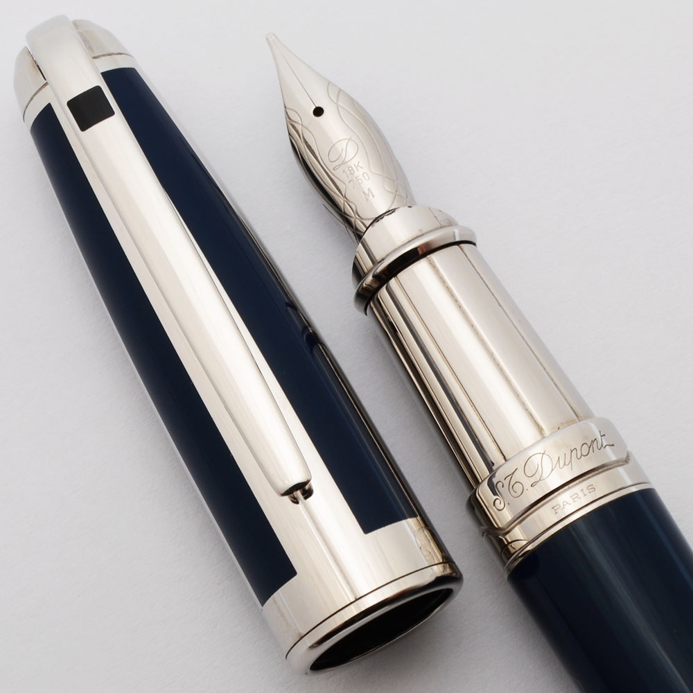 ST Dupont Olympio XL Fountain Pen (1990s/2000s) - Midnight Blue